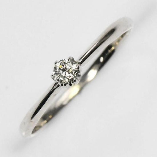 期間限定セール！ 天然ダイヤモンド0.1ct（VSクラス・鑑別書カード付） 一粒リング プラチナカラー 婚約指輪 プロポーズリング (GFB-SV-R01-VS-PT)