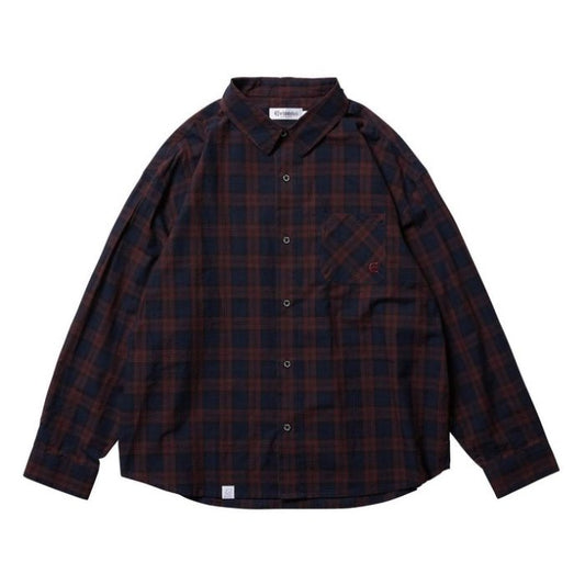 EVISEN   SEERSUCKER PLAID L/S SHIRT  24SS-S01