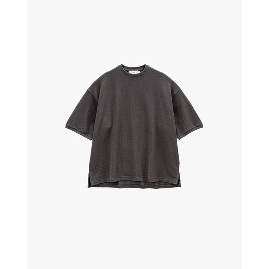 Graphpaper | グラフペーパー Cotton Pique Jersey Crew Neck Tee CHARCOAL  (GM261-70415) (GM261-70415)