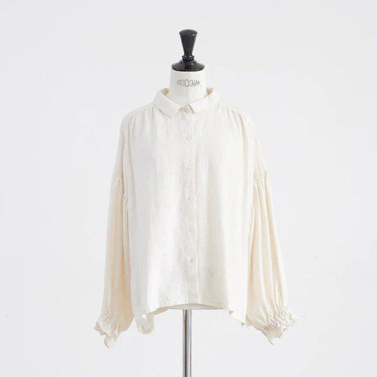HEAVENLY (ヘブンリー) | 9×9 HEAVY LINEN GATHER BLOUSE (natural) |  トップス ブラウス (2449022)