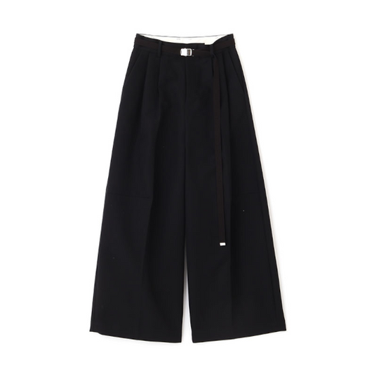 ETRE【エトレ】ベルテッドハイウエストタックパンツ BLACK (1225220037-0)  (1225220037-0)