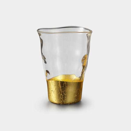 貫入紋 金澤箔 玻璃杯 一口杯 箔一款