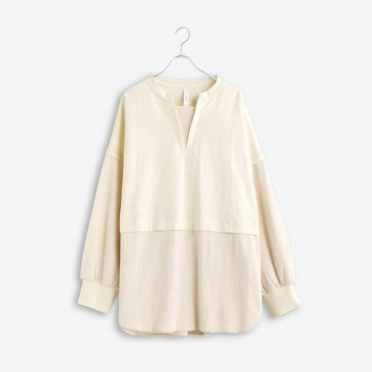 KELEN (ケレン) | CONBI DESIGN TOPS "ILUSOI" (cream) | トップス シンプル お灑落 (lkl23fbl2063-cm)