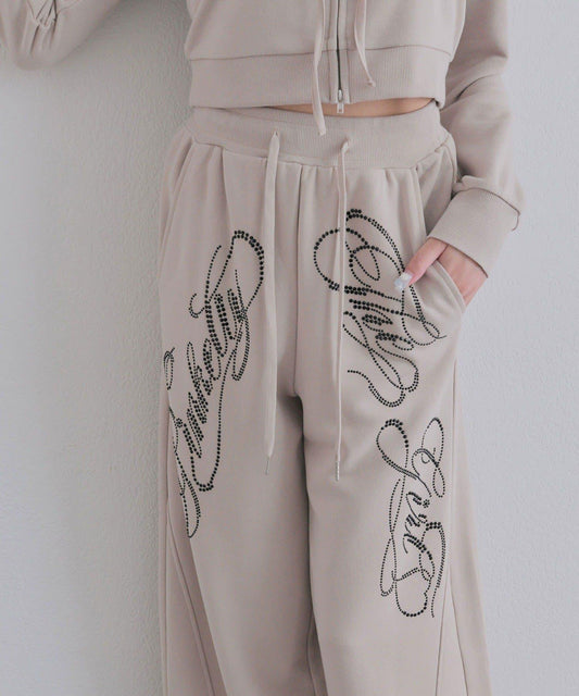 Car Logo Barrel Leg Pants