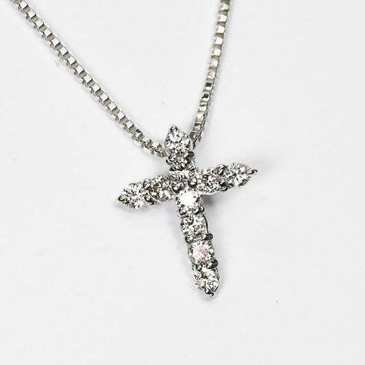侍ダイヤモンド 天然ダイヤモンド ネックレス 「クロス」 0.2ct H&C G～Iカラー VS～SIクラス (SD-N-0009)