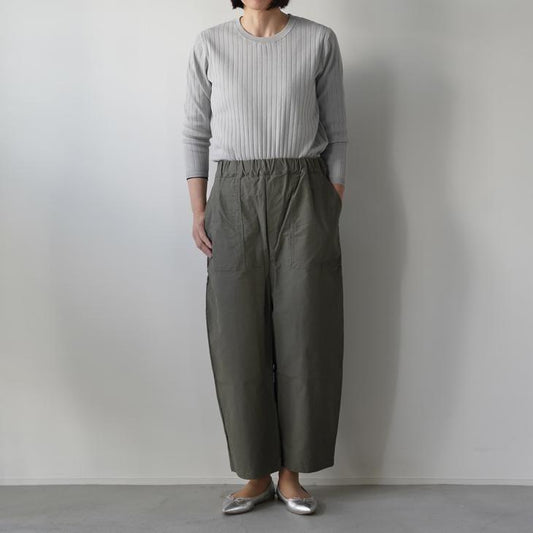 NARU (ナル) | パウダースノーモールスキンストレッチ クラフトパンツ (army gray/beige) | ボトムス シンプル  お灑落 (657805)