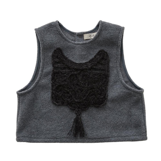 【50%off】eLfinFolk（エルフィンフォルク）／ Cord Embroidery Sleeveless Tops - gray (25AW-elf-252F31/F32-gray)