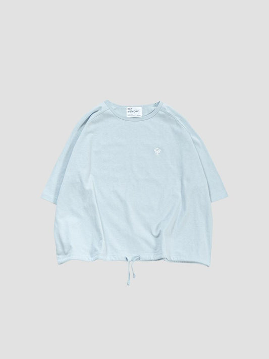 抽繩下襬設計 Drawstring hem tee BLUE T恤