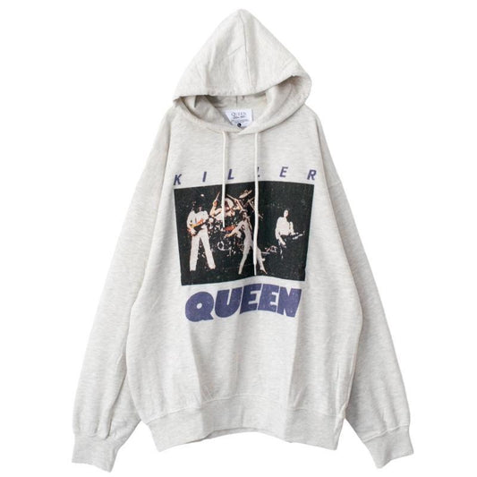 QUEEN 照片印花帽衫 金麗白色 (CT7209WH)