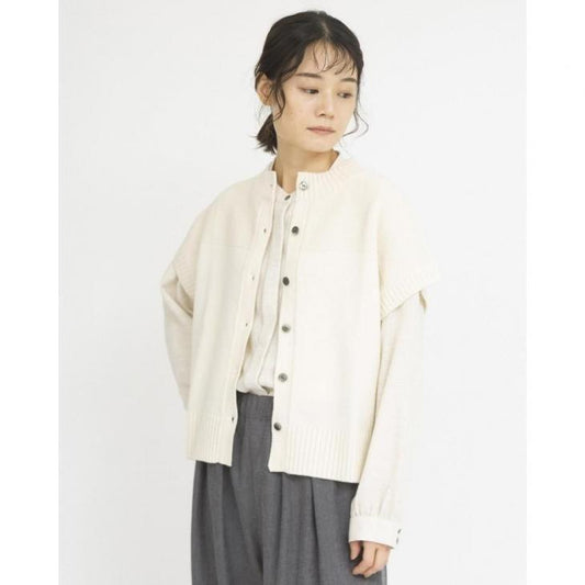 TUTIE. (ツチエ) | ウールニット2WAY ベスト (ホワイト) | トップス ベスト 25AW (0625wt70413-white)