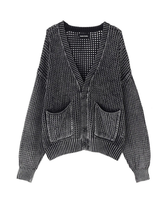 【&DEPOT限定】DankeSchon/ダンケシェーン/CHEMICAL MESHKNIT CARDIGAN