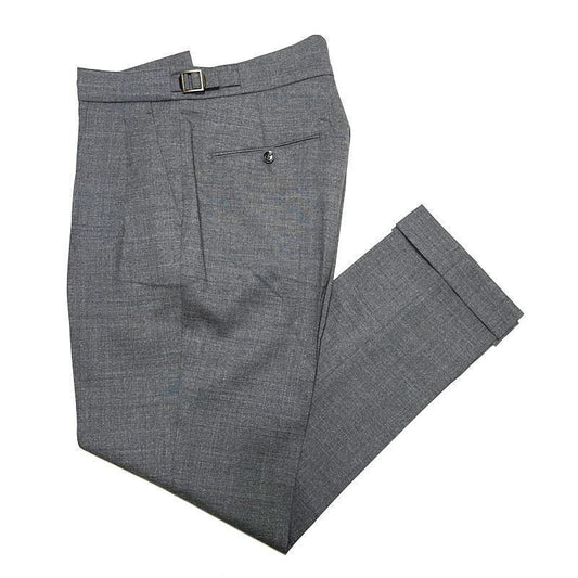 BERWICH ベルウィッチ メンズ SCOTCH CANONICO VB6954 GRAY スコッチ カノニコ ウールフレスコ 2プリーツパンツ グレー (SCOTCH-VB6954)