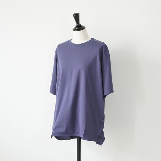 MANUAL ALPHABET (マニュアルアルファベット) | ROUND HEM TEE (pur navy) | トップス  Tシャツ シンプル (ma-c-244)