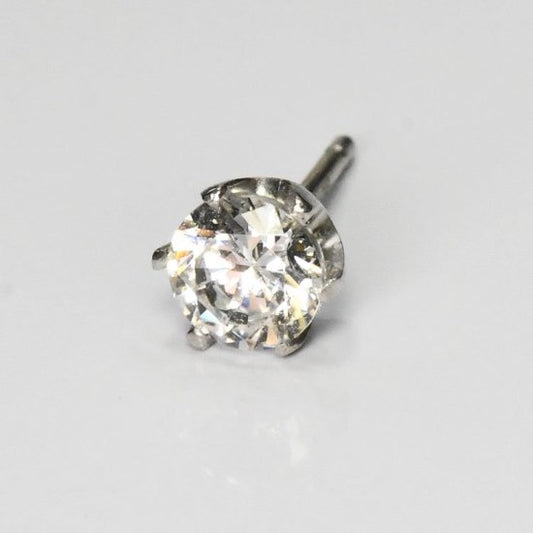 侍ダイヤモンド 天然ダイヤモンド メンズシングルピアス 「シングルソリティア3」 0.3ct H&C G～Iカラー VS～SIクラス 一粒 (SD-M-0009)