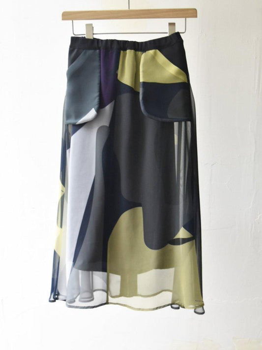 <span style="color:#FF0000">sale</span>フレアスカート ﾈｲﾋﾞｰ<br>"BECOME DRAW PALETTE" flare skirt</font> (N24FS339)