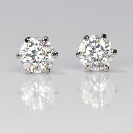 鉑金950 0.5ct 圓鑽耳釘 超級CZ 超級方塊 Pt950