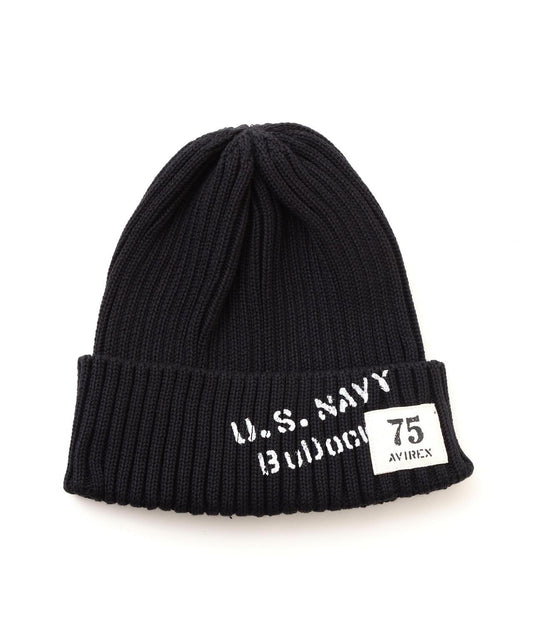 《NAVAL COLLECTION》SURPLUS STENCILPRINT COTTON 針織帽