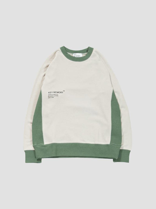 拼色設計 Bicolor sweat GREIGE 衛衣