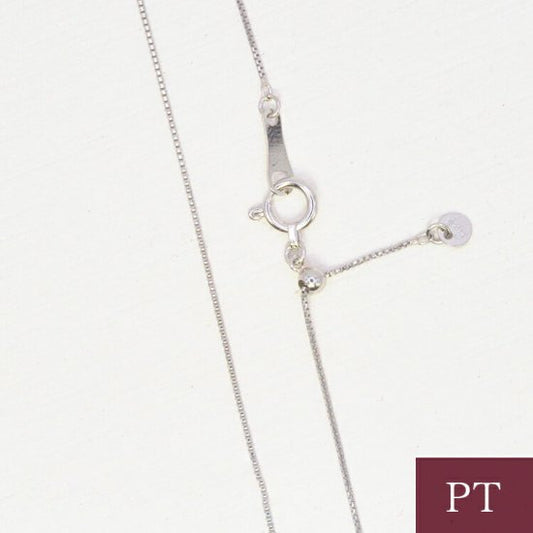 鉑金 Pt850 滑動式威尼斯鏈 45cm 寬度0.5mm