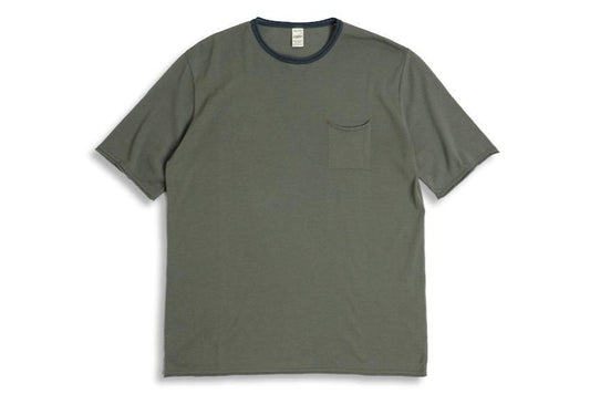 G.R.P Knitwear Factory BICOLOR CREW NECK S/S - GRIGO/OMBRA - for RAY COAL (G.R.P Knitwear Factory BICOLOR CREW NECK S/S)