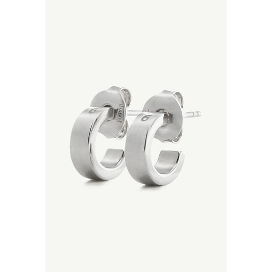 MM6 Maison Margiela | エムエムシックス NUMERIC MINIMAL SIGNATURE HOOP EARRINGS SILVER (SM7VG0057SV0310951)  (SM7VG0057SV0310951)