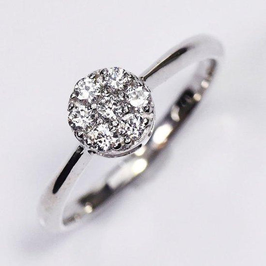 プラチナ・ダイヤモンド0.2ct（SIクラス・鑑別書カード付） ミステリーフラワーリング 指輪 (SFB-SIKAN-KS003-R)