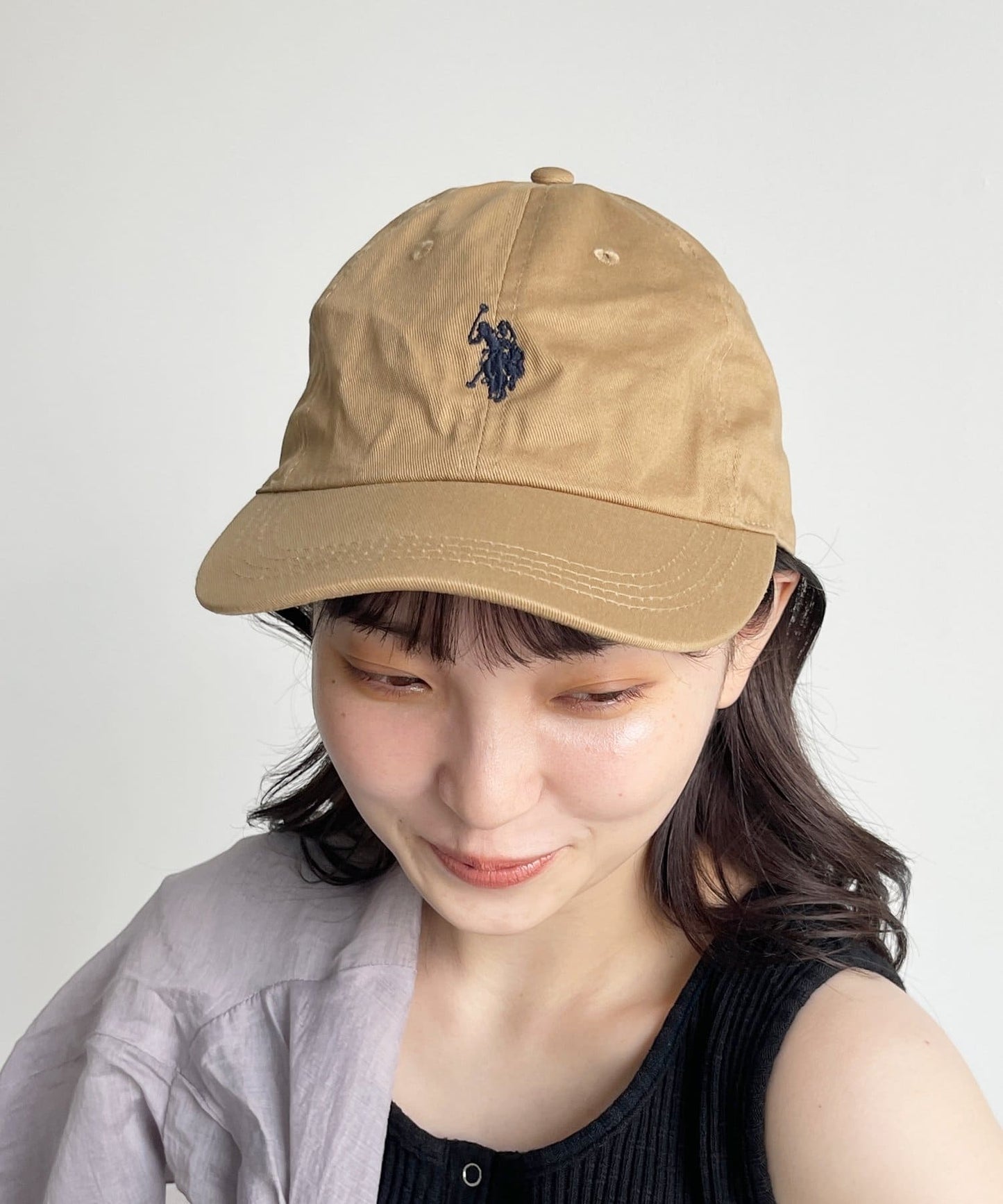 【U.S. POLO ASSN.】 1點刺繡帆布帽