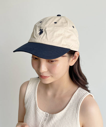 【U.S. POLO ASSN.】 1點刺繡帆布帽