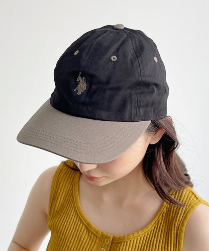 【U.S. POLO ASSN.】 1點刺繡帆布帽