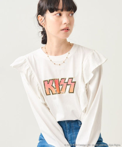 KISS Logo 蕾絲 長袖T恤