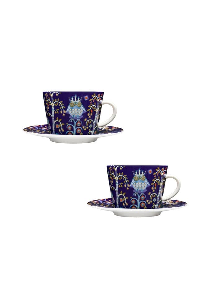 【Iittala】泰卡 咖啡杯和茶托 套裝藍色