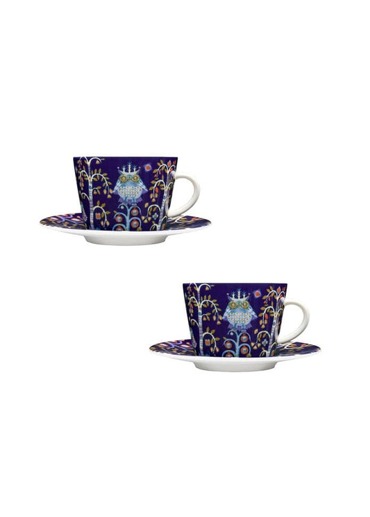 【Iittala】泰卡 咖啡杯和茶托 套裝藍色