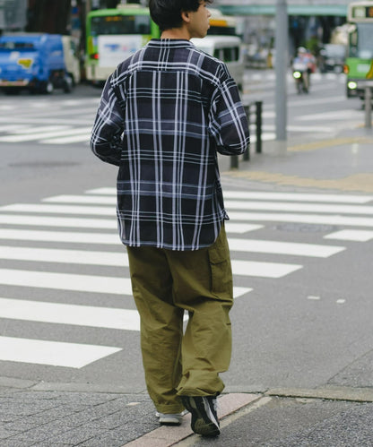 【男女通用】編織籃球網格格子襯衫