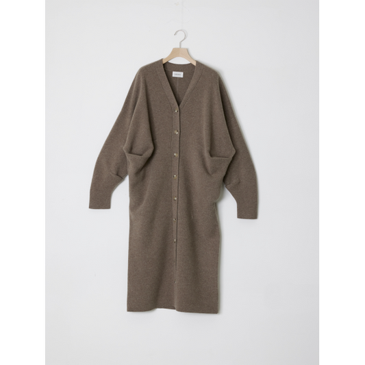 ADAWAS【アダワス】 CASHMERE BLENDED LONG CARDIGAN TAUPE (ADWS-401-43) (ADWS-401-43)