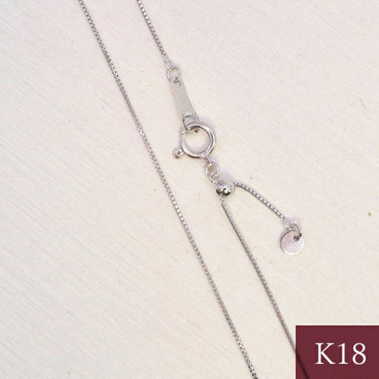 K18WG 白金 滑動式威尼斯鏈 45cm 寬度0.5mm