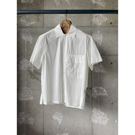 Ten C|テンシー PIECE DYED COTTON POPLIN SHIRT WHITE (25CTCUS02002-006867)   (25CTCUS02002-006867)