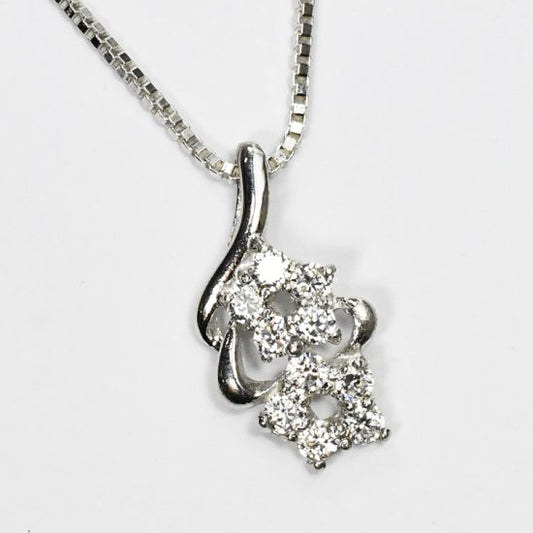侍ダイヤモンド 天然ダイヤモンド スウィートテンネックレス 「スウィートフラワー2」 0.2ct H&C G～Iカラー VS～SIクラス (SD-N-0041)