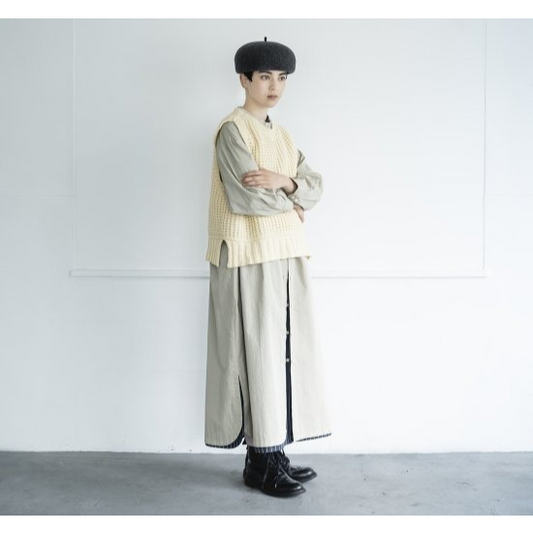Cion (シオン) | ウールワッフルベスト (off white) |   トップス ブラウス シンプル レディース (211218-414)