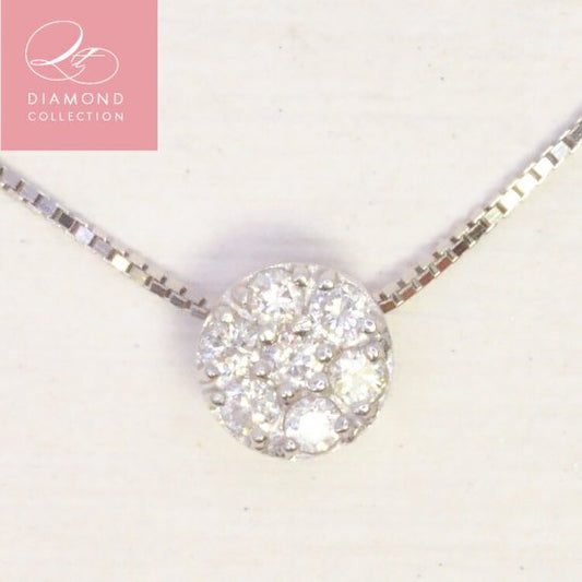 QT鑽石系列 鑽石0.2ct 神秘花朵項鍊 鉑金色 (QTS-003-PT)