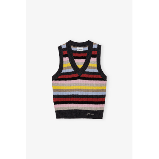 GANNI|ガニー Multicolour Stripe Vest  MULTICOLOUR (K2286)  (K2286)