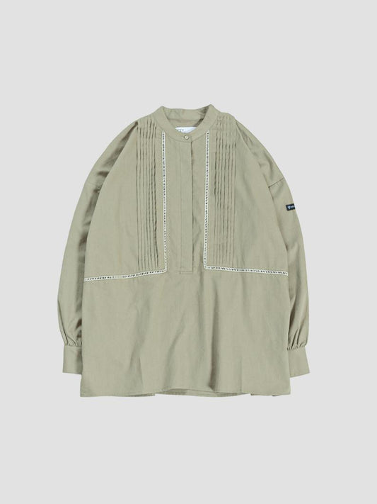 Line band shirts KHAKI 休閒襯衫