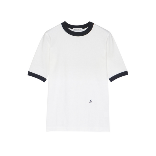 MADISONBLUE 【マディソンブルー】 BI-COLOR TRIM CREW NECK TEE WHITE (MB251-7009) (MB251-7009)