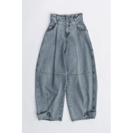 PRANK PROJECT 【プランクプロジェクト】High Waist Banana Denim Pants BLUE (31241465202) (31241465202)