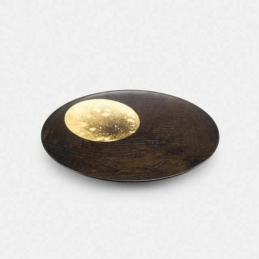 朦月漆藝金澤箔8寸餐盤（箔一）