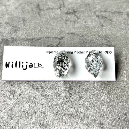 金屬アレルギー対応《一粒氷》ピアス (Willija-026SLV)