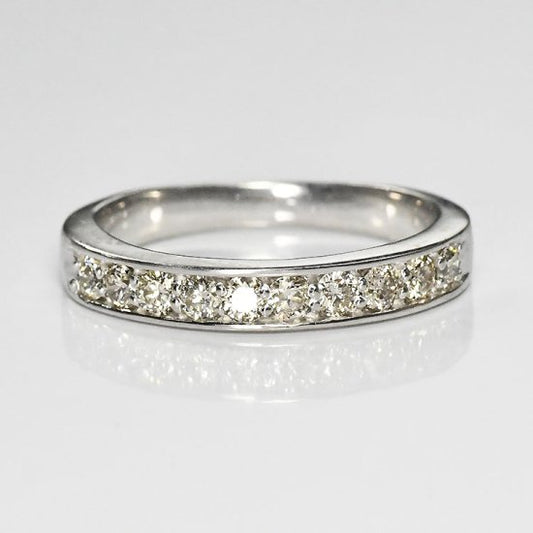 侍ダイヤモンド 天然ダイヤモンド エタニティリング 「引っ掛かり少ないレール×スウィートテン
」 0.5ct H&C G～Iカラー VS～SIクラス (SD-R-0014)