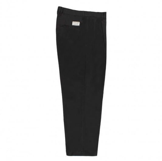 WACKOMARIA  DOUBLE PLEATED CHINO TROUSERS(BLACK) (26SS-WMP-PT12)