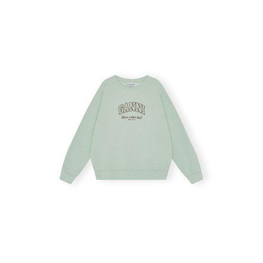 GANNI【ガニー】ISOLI OVERSIZED SWEATSHIRT MINT GREEN(T3945)  (T3945)