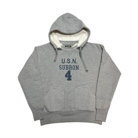 COLIMBO(コリンボ) KEYSTONE ATTACHED HOODY SWEAT -U.S.N. SUBRON 4th- GRAY【ZX-0424】 (ZX-0424) COLIMBO(科林博) U.S.N. 第4潛水艇中隊衛衣連帽衫 灰色【ZX-0424】 (ZX-0424)