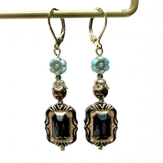 【Sleeplesschilds】(no.3941)ピアス（黒ビーズ）